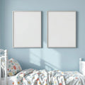 Kids Room Interior Frame Mockup — Plain Square Frame Portrait 2:3 — Perspective View — #04687 | MockupBulk