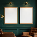 Reading Nook Editorial Room Mockup — Plain Square Frame Portrait 4:5 — Perspective View — #04788 | MockupBulk