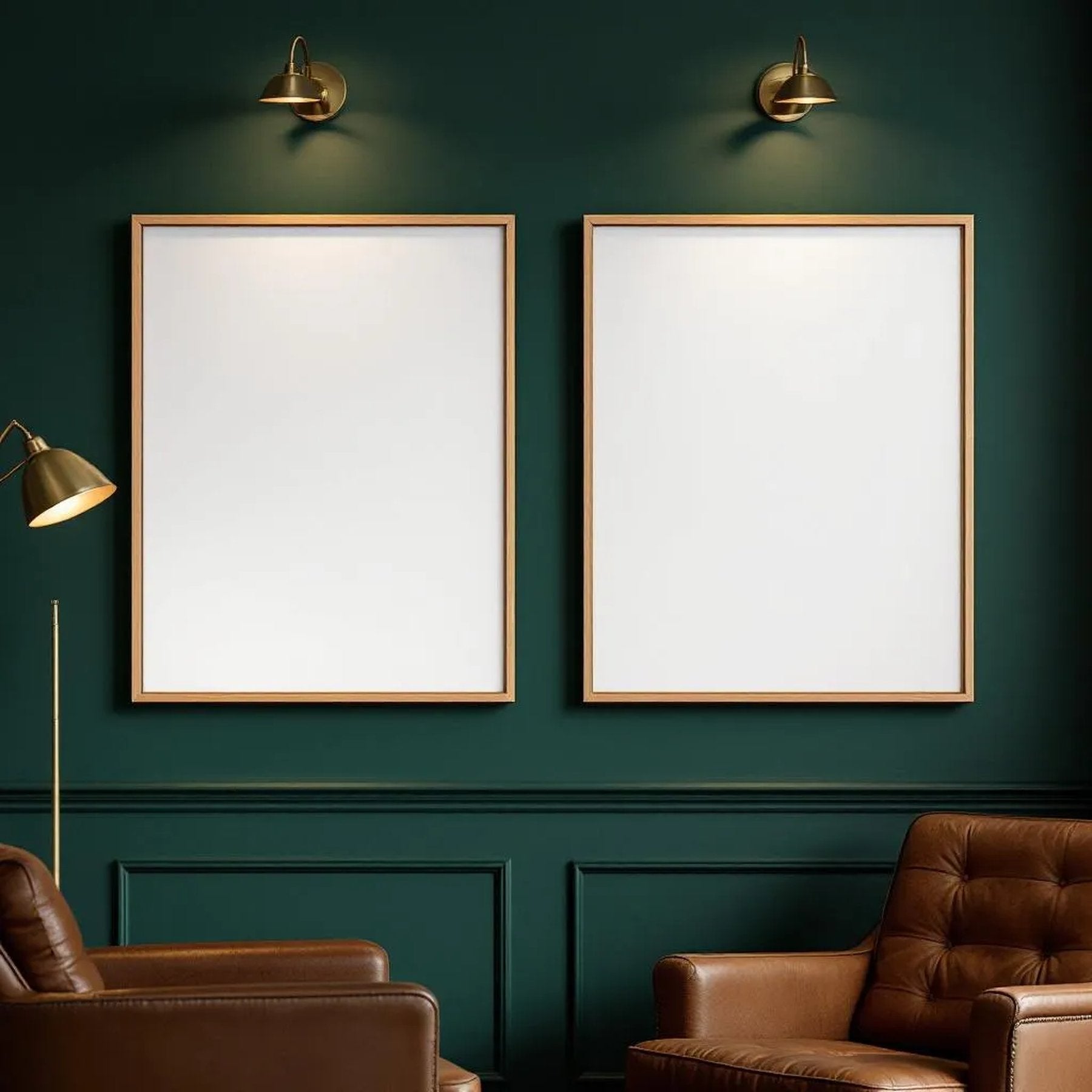 Reading Nook Editorial Room Mockup — Plain Square Frame Portrait 4:5 — Perspective View — #04788 | MockupBulk
