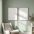 Scandinavian Editorial Room Mockup — Plain Square Frame Portrait 2:3 — Perspective View — #04487 | MockupBulk