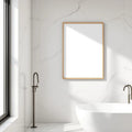Spa Bathroom Professional Frame Mockup — Plain Square Frame Portrait 2:3 — Right-Angled Perspective — #04804 | MockupBulk