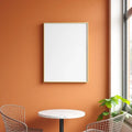 Cafe & Bar Premium Interior Mockup — Plain Square Frame Portrait 2:3 — Right-Angled Perspective — #04830 | MockupBulk