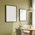 Dining Room High-Res Frame Mockup — Plain Square Frame Portrait 2:3 — Right-Angled Perspective — #04754 | MockupBulk