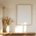 Farmhouse Premium Interior Mockup — Plain Square Frame Square 1:1 — Right-Angled Perspective — #04955 | MockupBulk