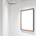 White Gallery Wall Interior Frame Mockup — Plain Square Frame Landscape 3:4 — Right-Angled Perspective — #04605 | MockupBulk