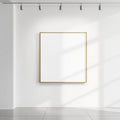 White Gallery Wall Wall Art Mockup — Plain Square Frame Square 1:1 — Right-Angled Perspective — #04606 | MockupBulk