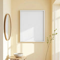Hallway Lifestyle Frame Mockup — Plain Square Frame Portrait 2:3 — Right-Angled Perspective — #04731 | MockupBulk