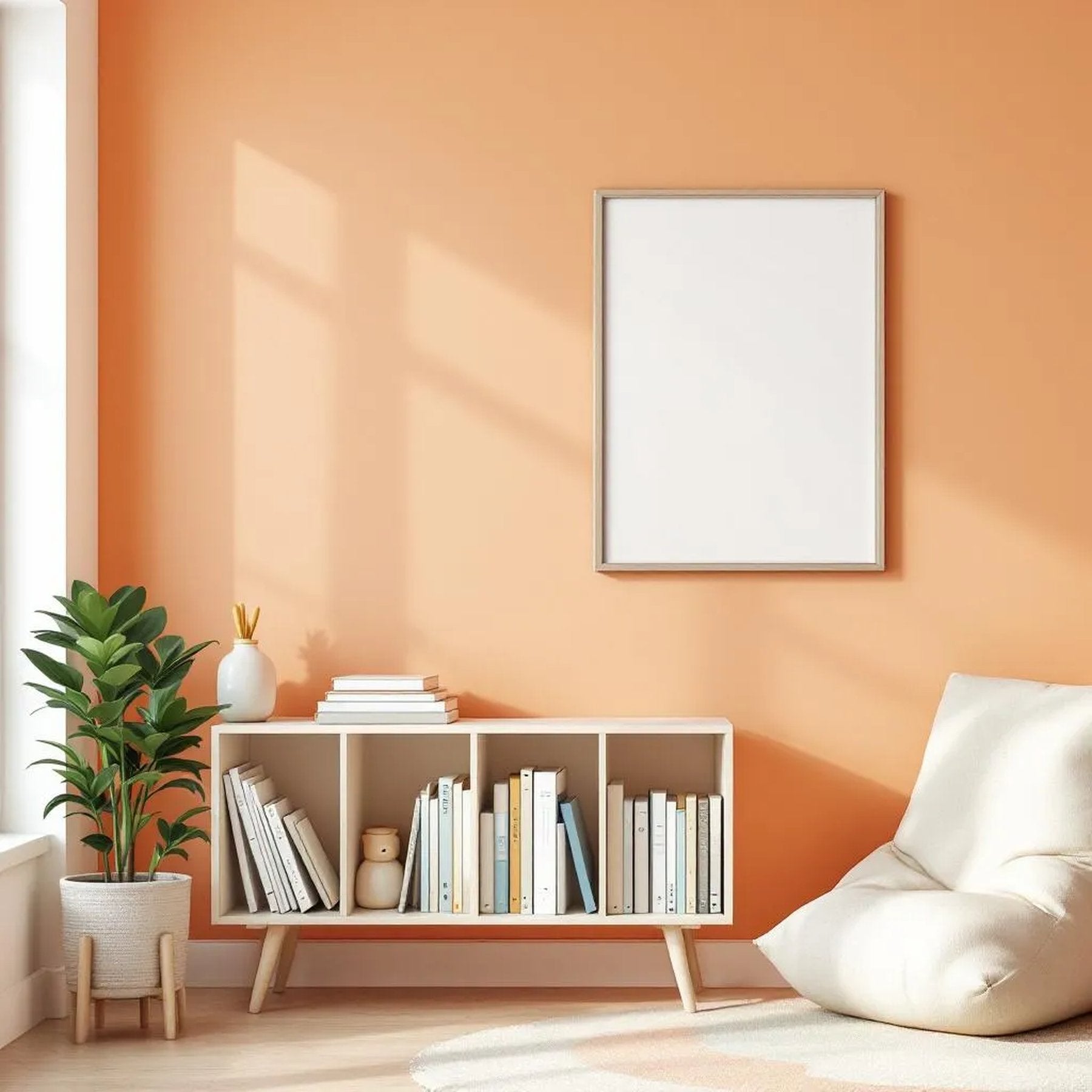 Kids Room Editorial Room Mockup — Plain Square Frame Portrait 2:3 — Right-Angled Perspective — #04679 | MockupBulk