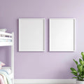 Kids Room Room Scene Mockup — Plain Square Frame Portrait 2:3 — Right-Angled Perspective — #04683 | MockupBulk