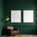 Reading Nook Professional Frame Mockup — Plain Square Frame Portrait 4:5 — Right-Angled Perspective — #04782 | MockupBulk
