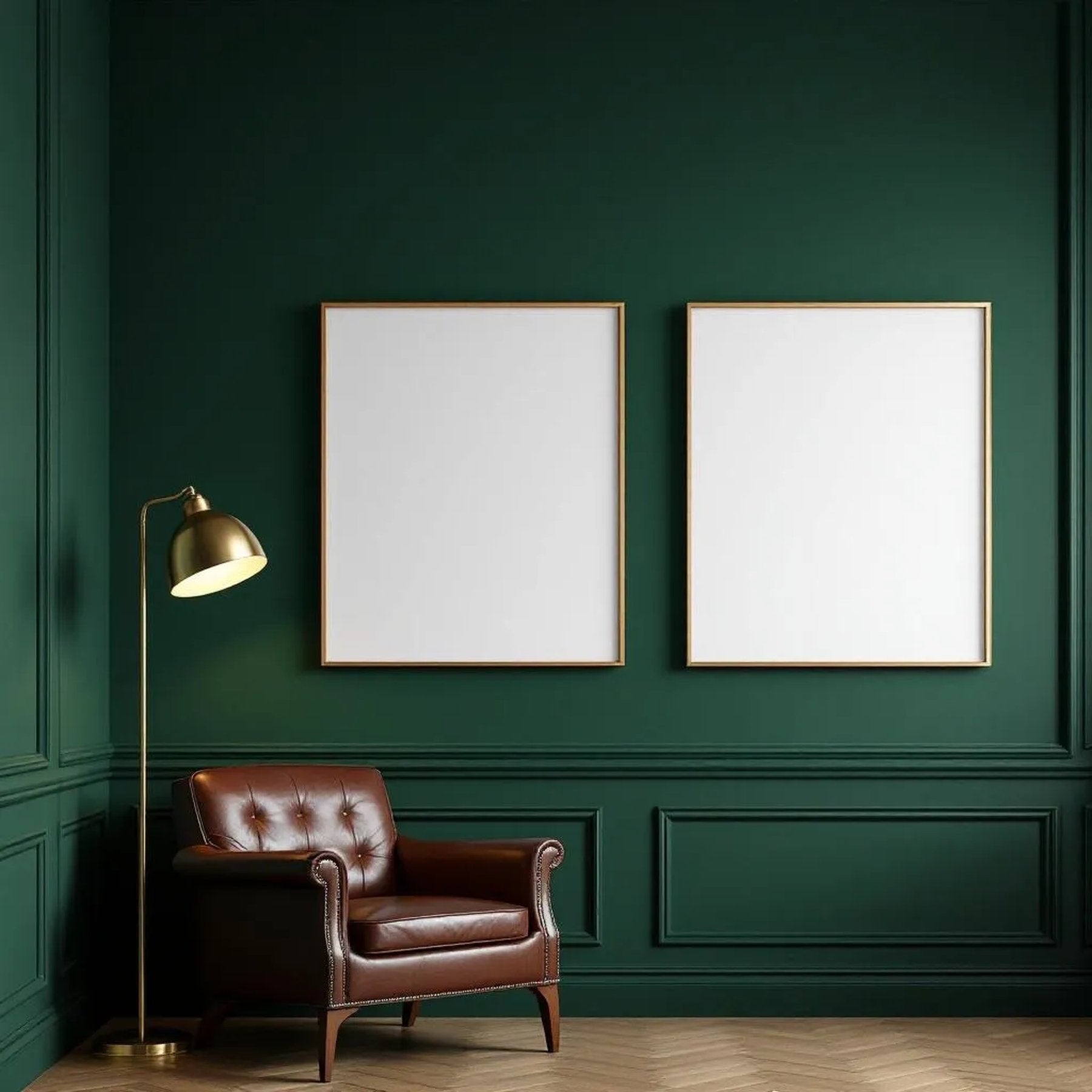 Reading Nook Professional Frame Mockup — Plain Square Frame Portrait 4:5 — Right-Angled Perspective — #04782 | MockupBulk