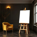 Art Deco Premium Interior Mockup — Plain Square Frame Portrait 4:5 — Perspective View — #02822 | MockupBulk