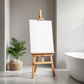 Spa Bathroom Interior Frame Mockup — Plain Square Frame Portrait 2:3 — Perspective View — #03037 | MockupBulk