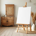 Farmhouse Styled Room Mockup — Plain Square Frame Portrait 2:3 — Perspective View — #03182 | MockupBulk