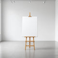 White Gallery Wall Professional Frame Mockup — Plain Square Frame Square 1:1 — Perspective View — #02845 | MockupBulk