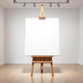 White Gallery Wall Lifestyle Frame Mockup — Plain Square Frame Portrait 4:5 — Perspective View — #02847 | MockupBulk