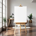 Home Office Editorial Room Mockup — Plain Square Frame Portrait 2:3 — Perspective View — #02941 | MockupBulk
