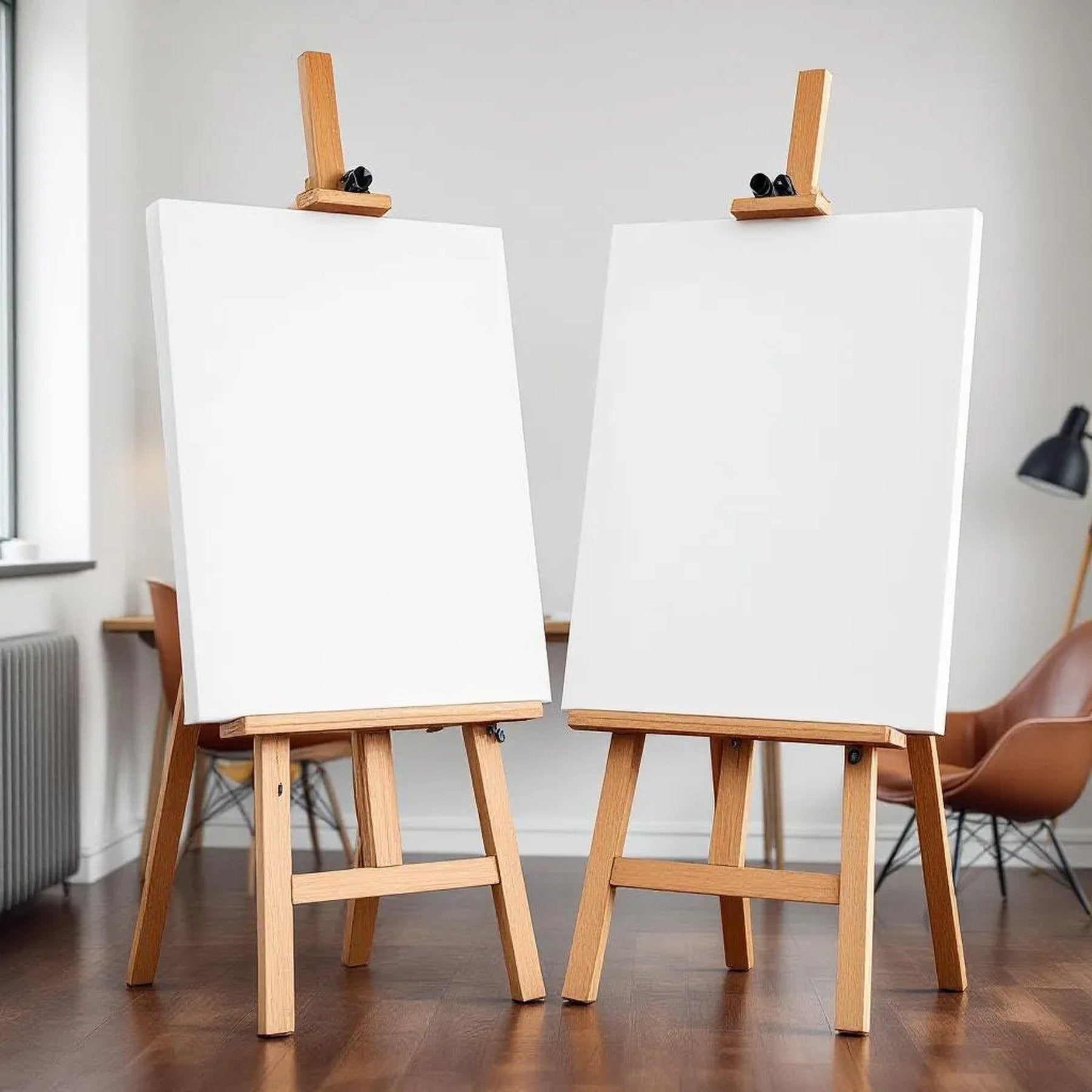 Home Office High-Res Frame Mockup — Plain Square Frame Landscape 11x14 — Perspective View — #02944 | MockupBulk