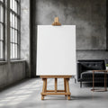 Industrial Loft High-Res Frame Mockup — Plain Square Frame Landscape 11x14 — Perspective View — #02751 | MockupBulk