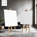Industrial Loft Lifestyle Frame Mockup — Plain Square Frame Portrait 2:3 — Perspective View — #02754 | MockupBulk