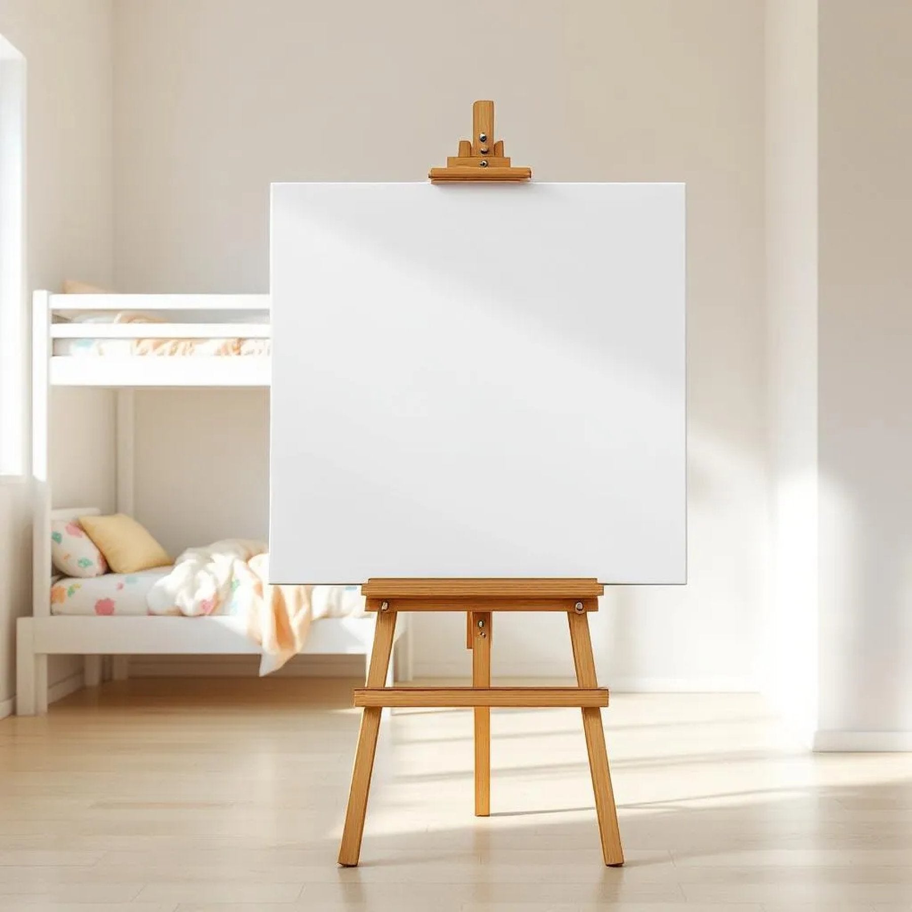 Kids Room Wall Art Mockup — Plain Square Frame Square 1:1 — Perspective View — #02919 | MockupBulk