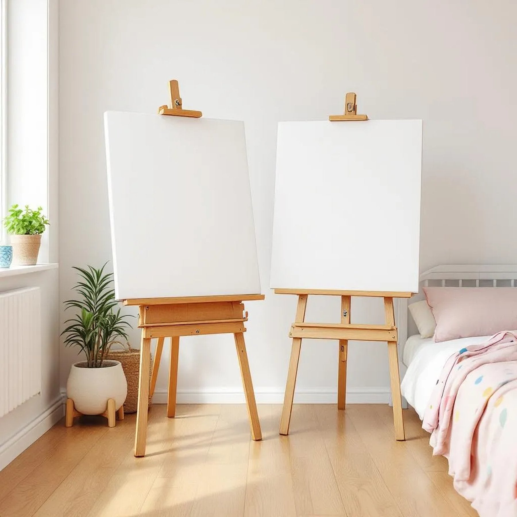 Kids Room Frame Display Mockup — Plain Square Frame Square 1:1 — Perspective View — #02920 | MockupBulk