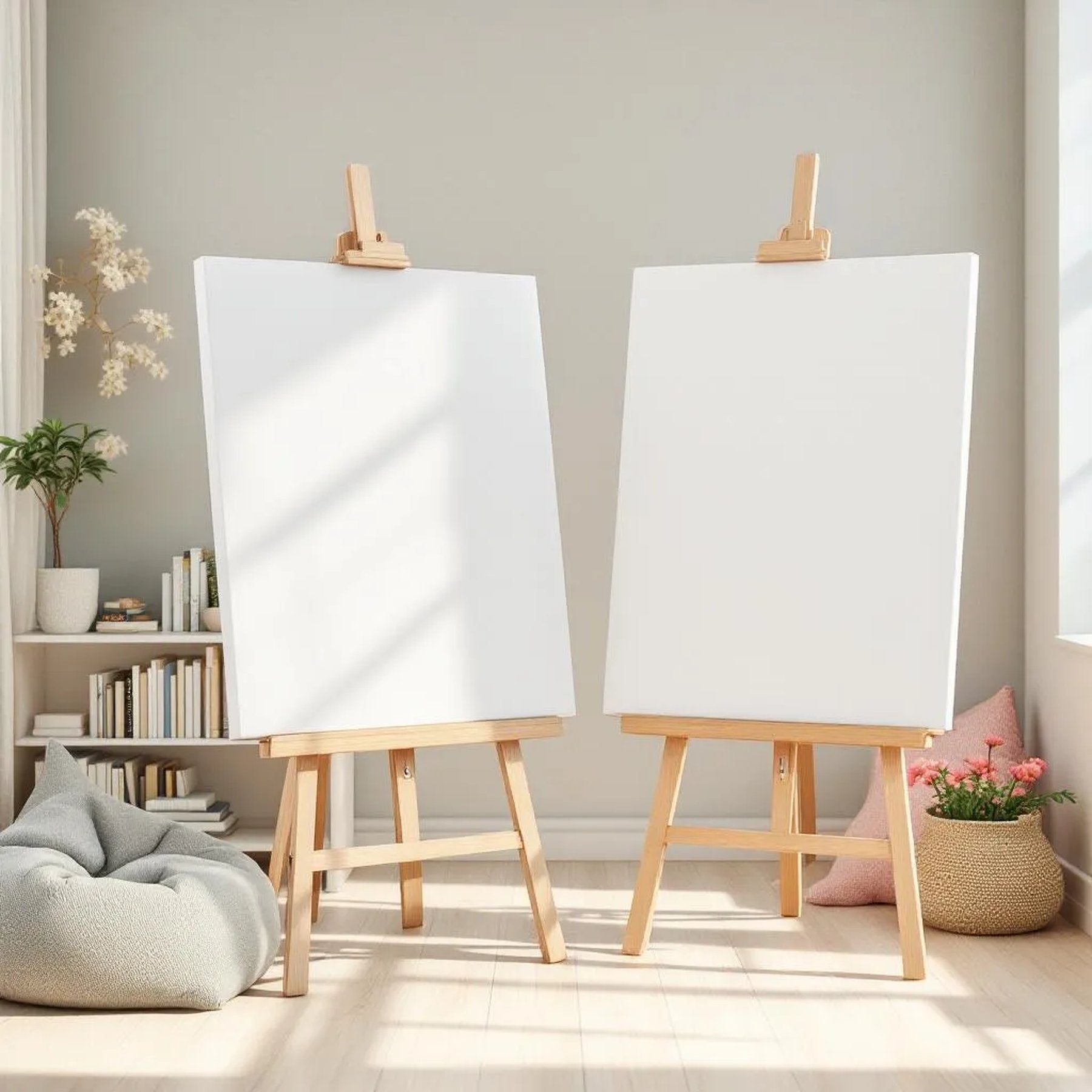 Kids Room Frame Display Mockup — Plain Square Frame Square 1:1 — Perspective View — #02921 | MockupBulk