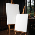 Library & Study Editorial Room Mockup — Plain Square Frame Square 1:1 — Perspective View — #03089 | MockupBulk