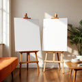 Mid-Century Modern Professional Frame Mockup — Plain Square Frame Landscape 11x14 — Perspective View — #03161 | MockupBulk