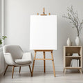 Scandinavian High-Res Frame Mockup — Plain Square Frame Square 1:1 — Perspective View — #02726 | MockupBulk