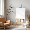 Scandinavian Interior Frame Mockup — Plain Square Frame Portrait 2:3 — Perspective View — #02730 | MockupBulk