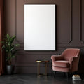 Art Deco Styled Room Mockup — Plain Square Frame Portrait 2:3 — Perspective View — #02815 | MockupBulk