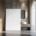 Spa Bathroom Wall Art Mockup — Plain Square Frame Portrait 4:5 — Perspective View — #03035 | MockupBulk