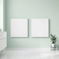 Spa Bathroom Wall Art Mockup — Plain Square Frame Square 1:1 — Perspective View — #03036 | MockupBulk