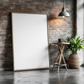 Cafe & Bar Lifestyle Frame Mockup — Plain Square Frame A-Series (A4 / A3) — Perspective View — #03055 | MockupBulk