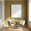 Dining Room Frame Display Mockup — Plain Square Frame Square 1:1 — Perspective View — #02984 | MockupBulk