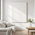 Farmhouse Premium Interior Mockup — Plain Square Frame Square 1:1 — Perspective View — #03175 | MockupBulk