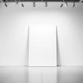 White Gallery Wall Interior Frame Mockup — Plain Square Frame Square 1:1 — Perspective View — #02839 | MockupBulk