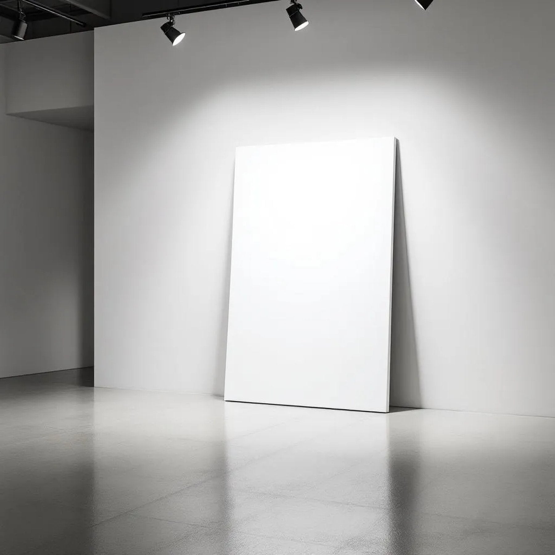 White Gallery Wall Lifestyle Frame Mockup — Plain Square Frame Portrait 2:3 — Perspective View — #02840 | MockupBulk