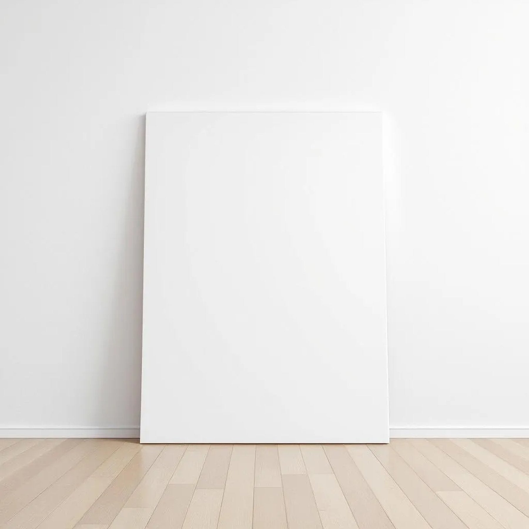White Gallery Wall Editorial Room Mockup — Plain Square Frame Square 1:1 — Perspective View — #02841 | MockupBulk