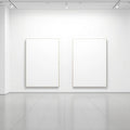White Gallery Wall Lifestyle Frame Mockup — Plain Square Frame Square 1:1 — Perspective View — #02842 | MockupBulk
