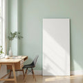 Home Office Premium Interior Mockup — Plain Square Frame Portrait 2:3 — Perspective View — #02936 | MockupBulk