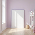 Kids Room Wall Art Mockup — Plain Square Frame Portrait 2:3 — Perspective View — #02913 | MockupBulk