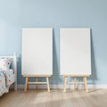 Kids Room Professional Frame Mockup — Plain Square Frame Portrait 2:3 — Perspective View — #02914 | MockupBulk