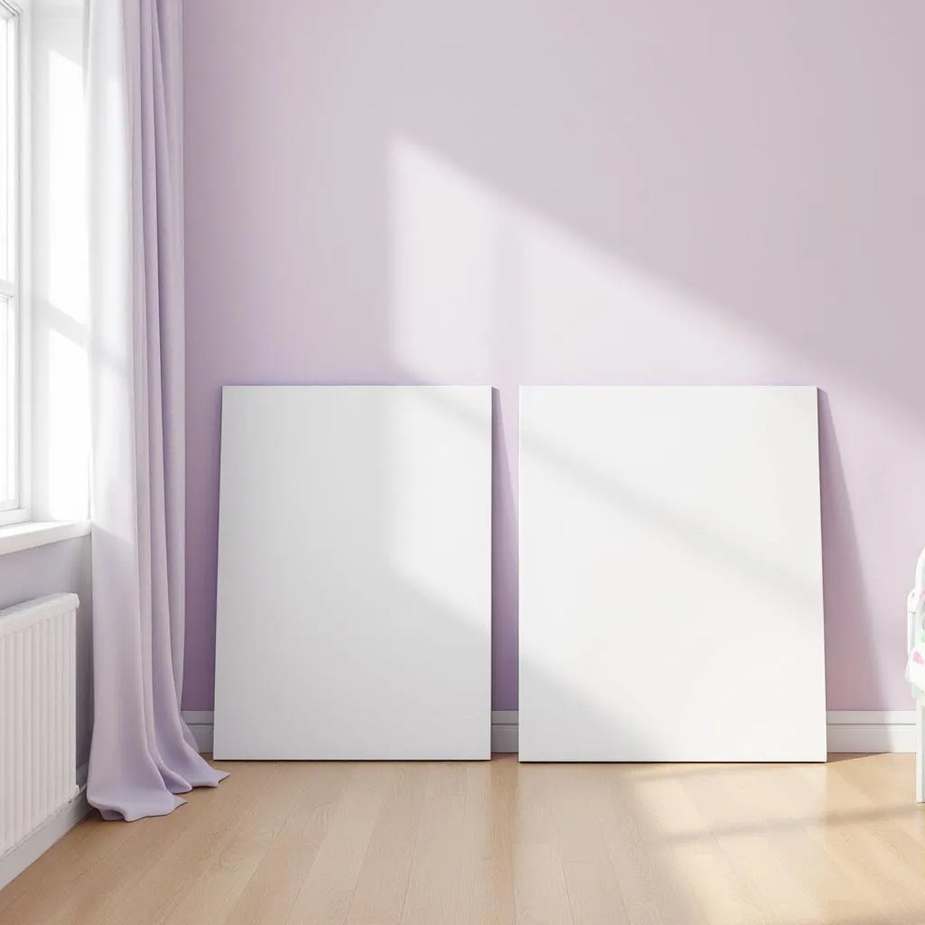 Kids Room Lifestyle Frame Mockup — Plain Square Frame Portrait 4:5 — Perspective View — #02916 | MockupBulk