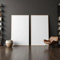 Library & Study Professional Frame Mockup — Plain Square Frame Portrait 2:3 — Perspective View — #03084 | MockupBulk