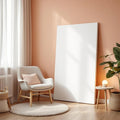 Nursery Professional Frame Mockup — Plain Square Frame Portrait 2:3 — Perspective View — #02888 | MockupBulk