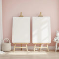 Nursery Frame Display Mockup — Plain Square Frame Portrait 2:3 — Perspective View — #02891 | MockupBulk