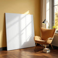 Reading Nook Styled Room Mockup — Plain Square Frame Portrait 2:3 — Perspective View — #03010 | MockupBulk