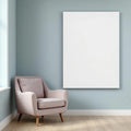 Reading Nook Lifestyle Frame Mockup — Plain Square Frame Portrait 2:3 — Perspective View — #03011 | MockupBulk